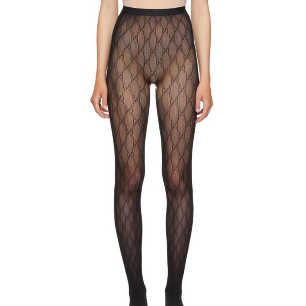 Gucci tights gg logo in black, bought from Tradesy, size small